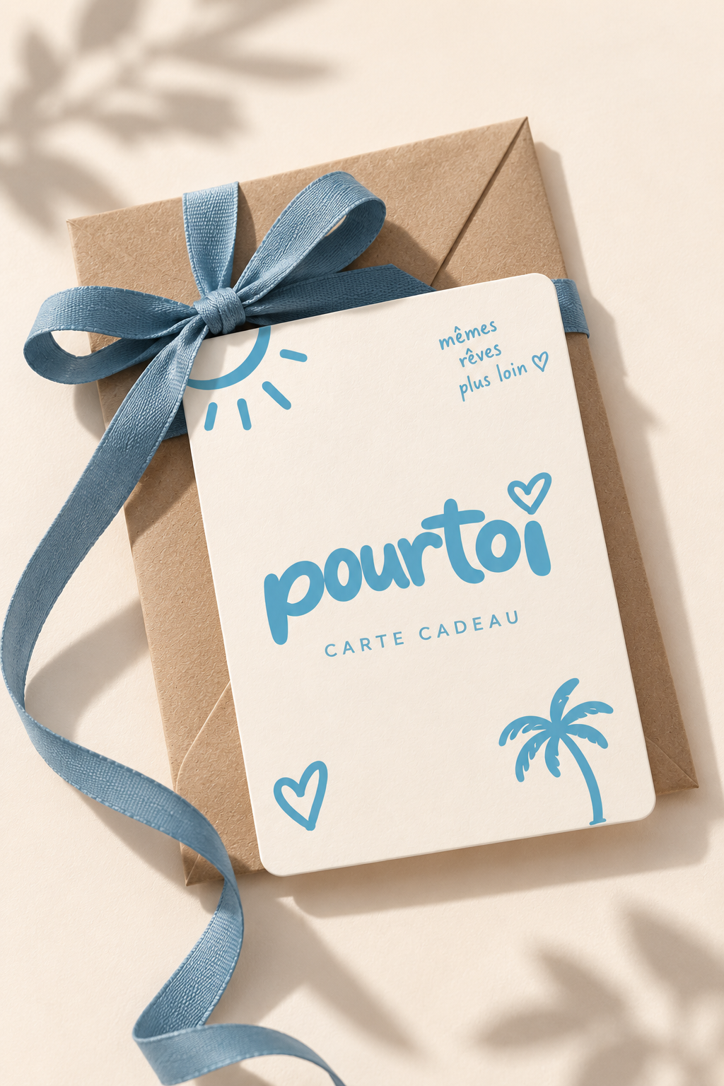 Carte cadeau Pourtoi pour offrir un t-shirt ou un sweat personnalisé
