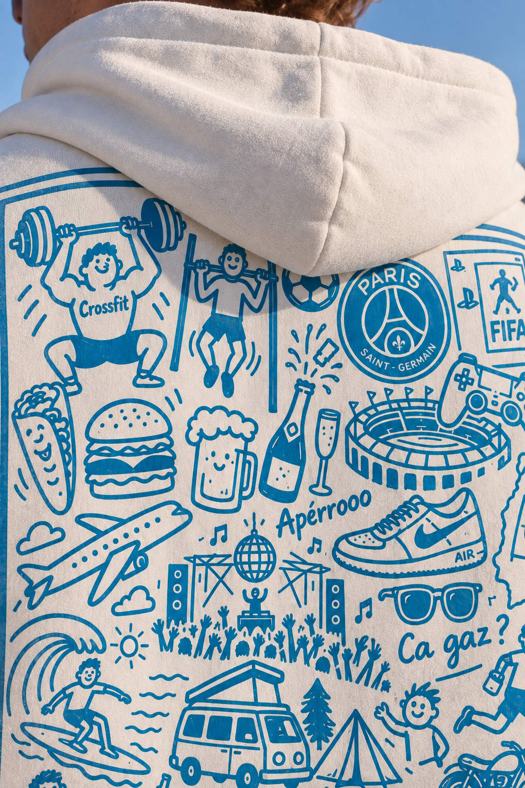 Sweat personnalisé History Pourtoi avec dessins de souvenirs faits à la main