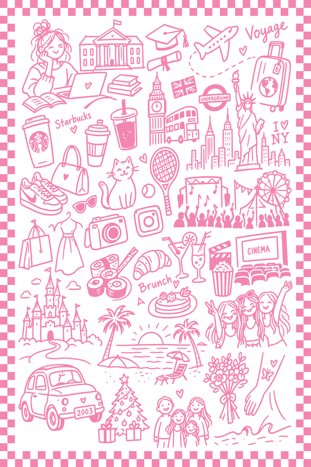 Exemple 3 de dessin personnalisé Pourtoi illustré à la main à partir de souvenirs