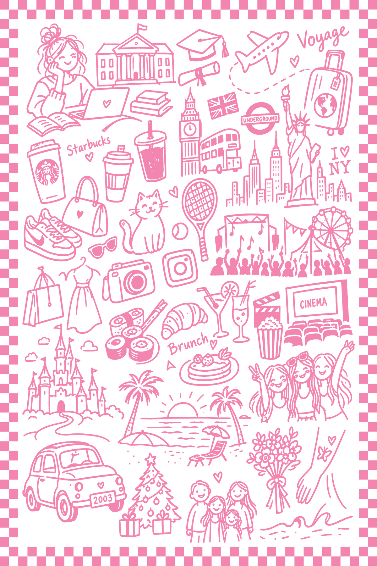 Exemple 3 de dessin personnalisé Pourtoi illustré à la main à partir de souvenirs