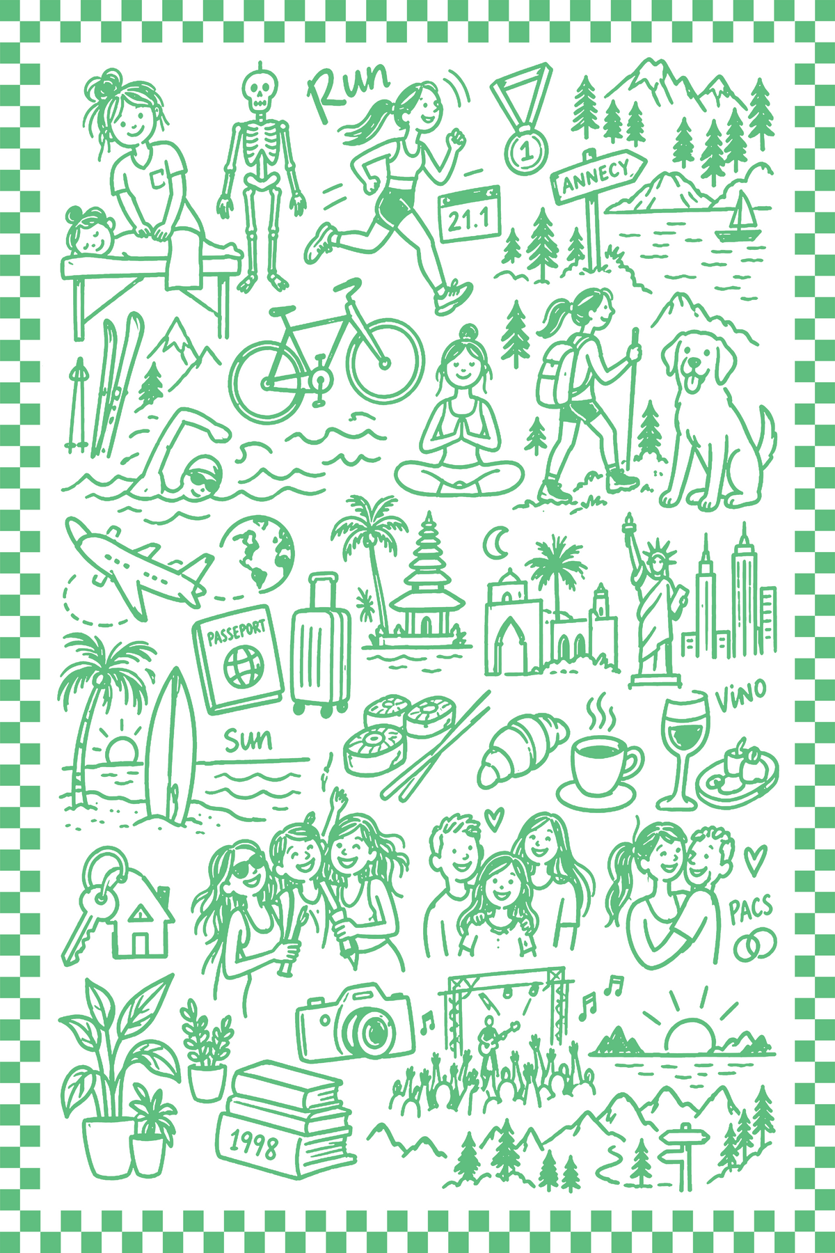 Exemple 4 de dessin personnalisé Pourtoi illustré à la main à partir de souvenirs